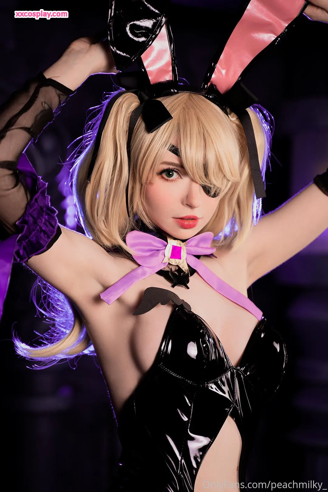 Peach Milky as Fischl Playboy Bunny - Genshin Impact Cosplay